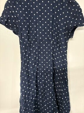 Old Navy Navy and White Polka Dot Top